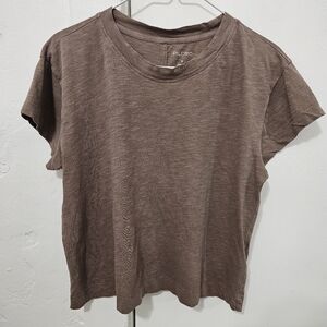 Pilcro Women's Brown Short Sleeve Tee Anthropologie Size Small